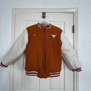 Vintage Nike Texas Longhorns Varsity Jacket Reversible Kids Size M